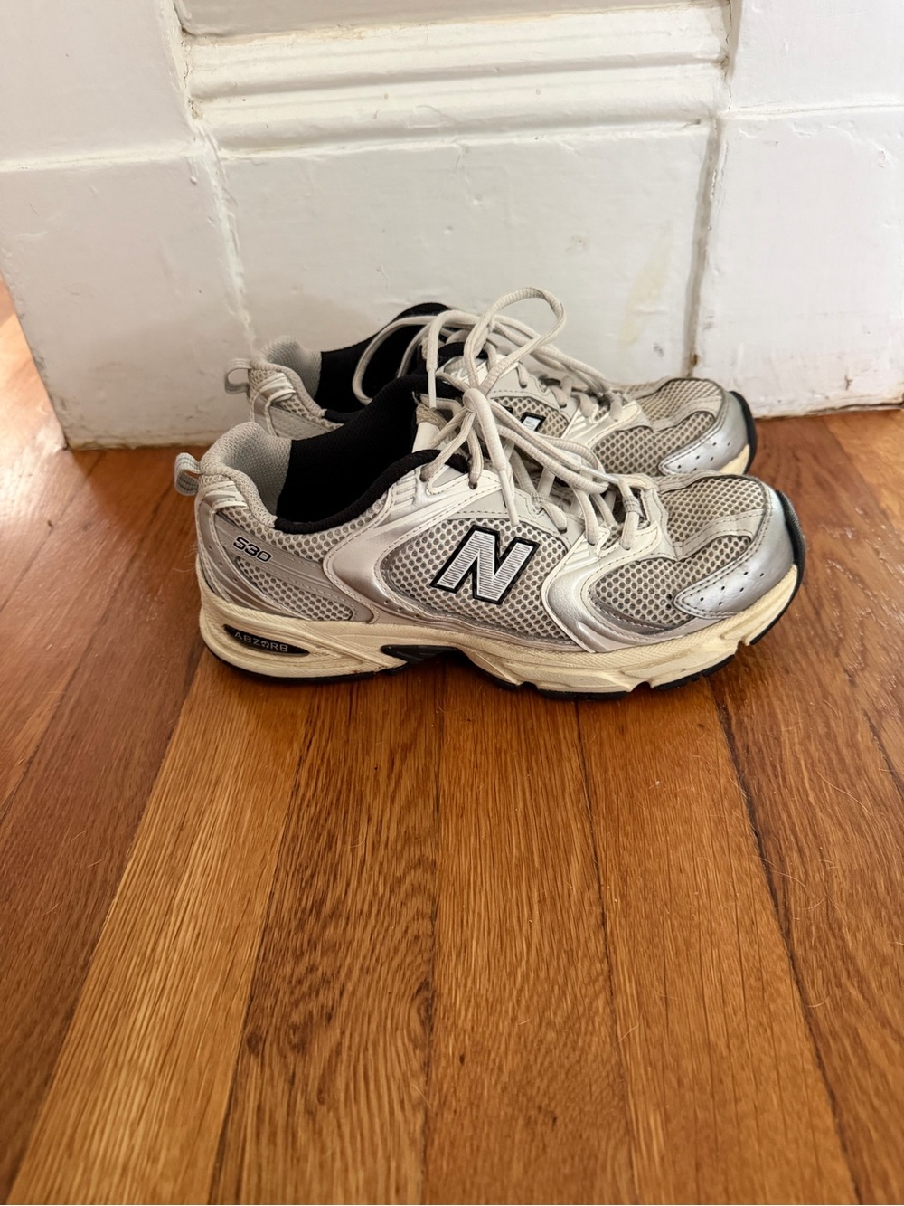 New Balance Men's Silver Mesh Sneaker
